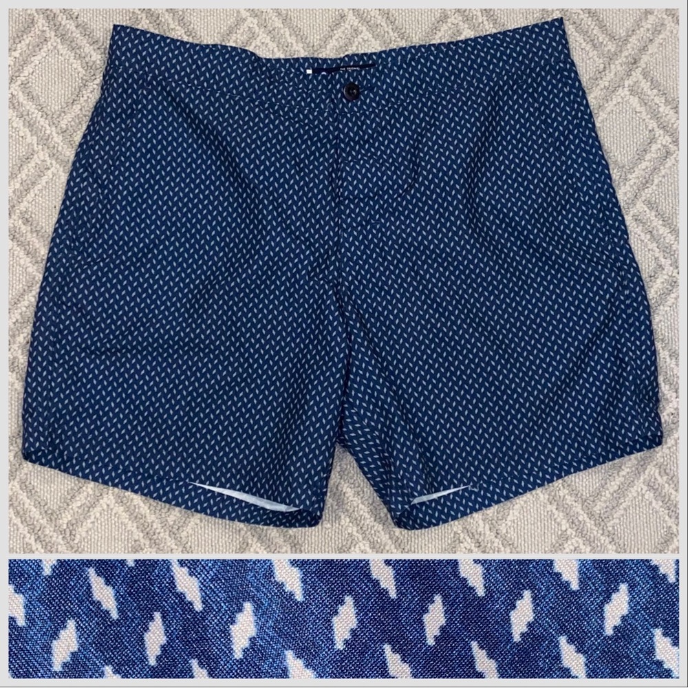 Ben Sherman quick dry navy blue & gray swim board shorts men's size 36